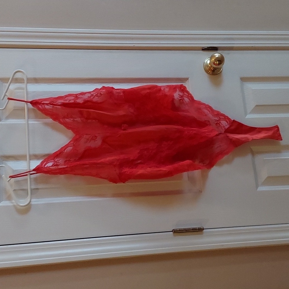1989 BARBIZON RED TEDDY LINGERIE SMALL (6-8) LIKE NEW Rare